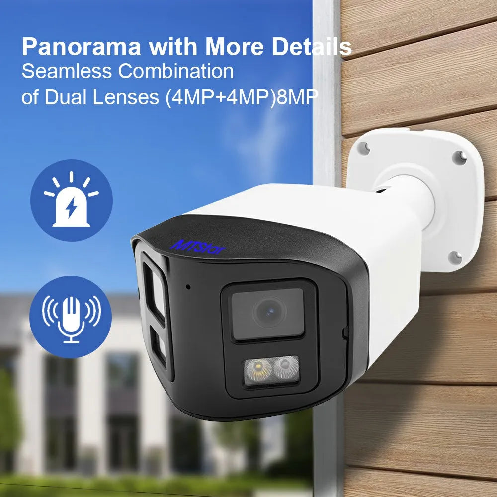 Wide-Angle 4MP IP Camera with Human & Vehicle Alerts