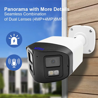 Wide-Angle 4MP IP Camera with Human & Vehicle Alerts