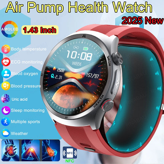 Red Airbag Smart Watch Heart & Health Tracker