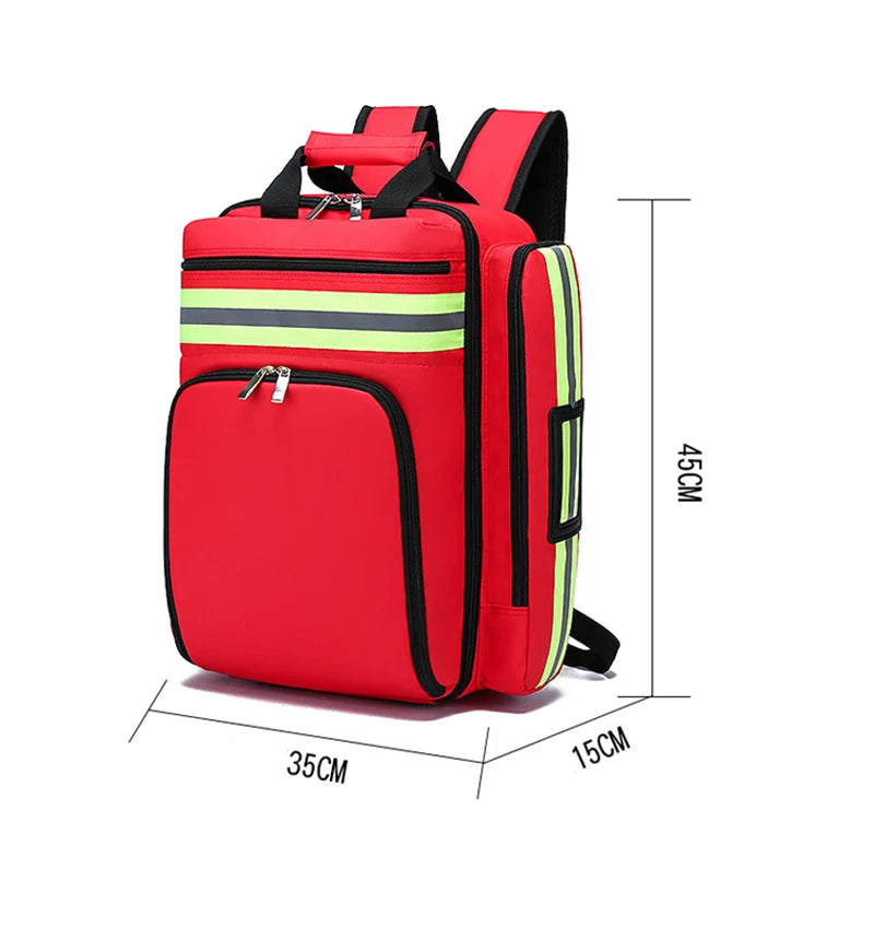 Navy Blue Waterproof Emergency Medical Organizer Multi Pocket Backpack