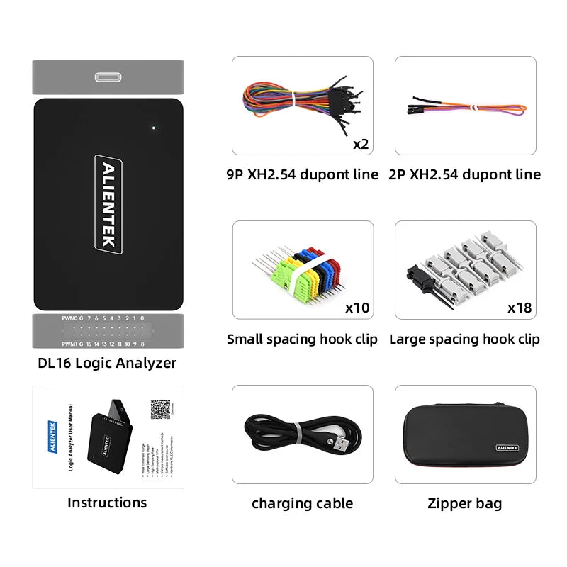 16CH High-Speed Logic Analyzer with Full Protocol Support