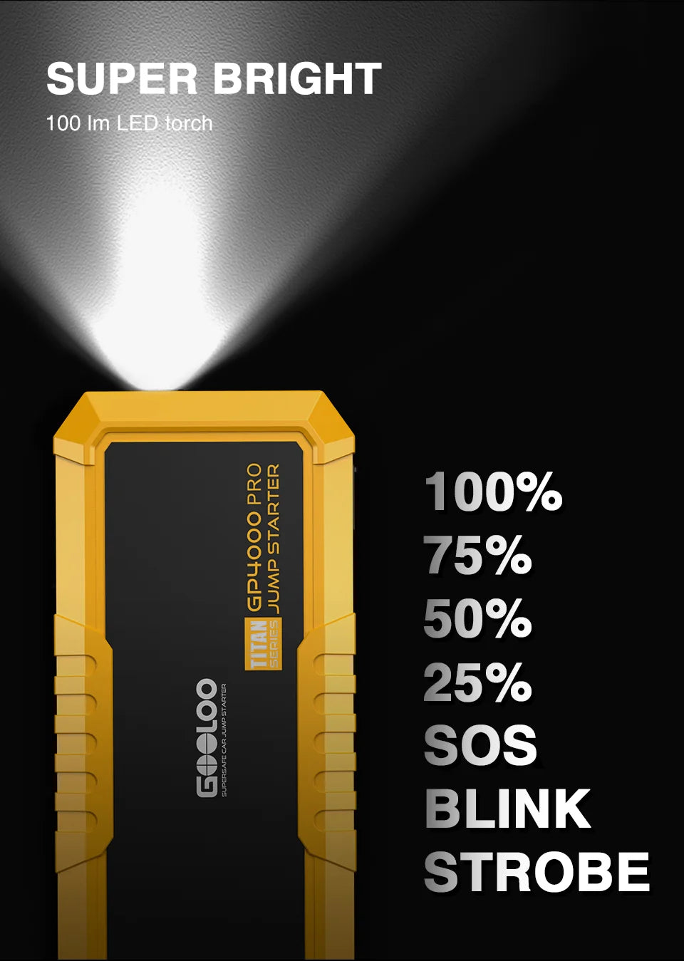 26800mAh 4000A Car Jump Starter Power Bank