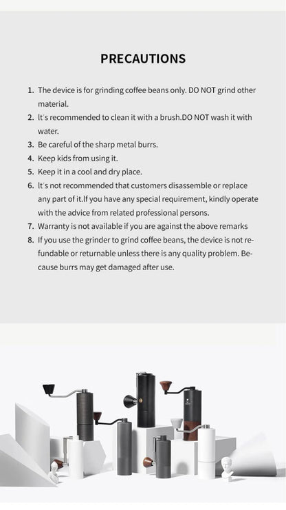 Portable Hand Coffee Grinder Heavy Duty Metal Body