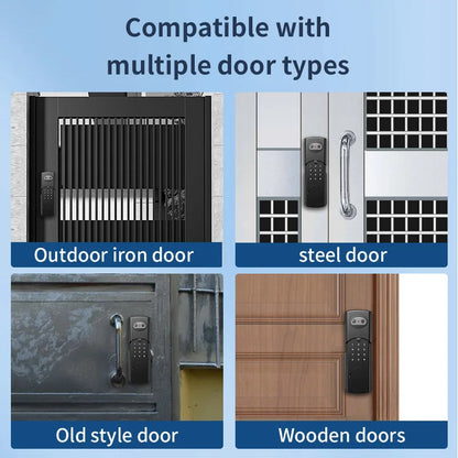 Smart Face Recognition Waterproof Door Lock with Video Intercom