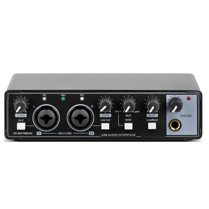 USB-C Audio Interface Sound Card for Live Recording