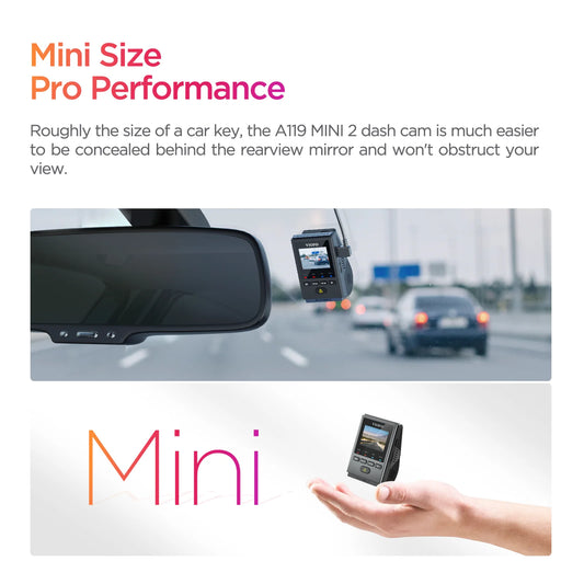 Compact 2K DVR with Voice Commands & Parking Mode