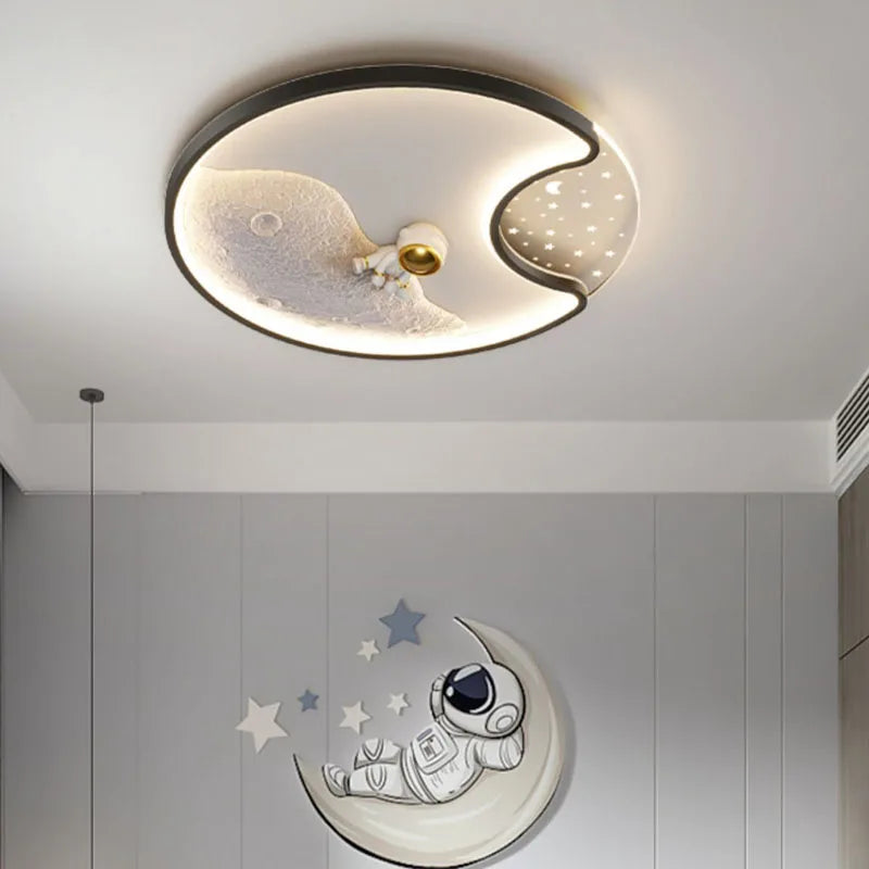 40cm Modern Astronaut LED Ceiling Light Black