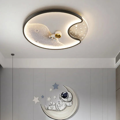 40cm Modern Astronaut LED Ceiling Light Black