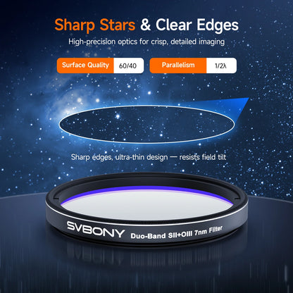 7nm Dual-Band SII OIII Nebula Filter for Astrophotography