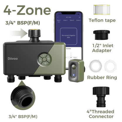 4 Zone WiFi BSP Automatic Watering Timer