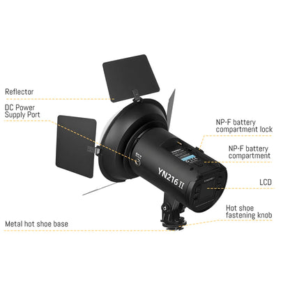 Dimmable 2700-8000K LED Video Light Kit with Stand