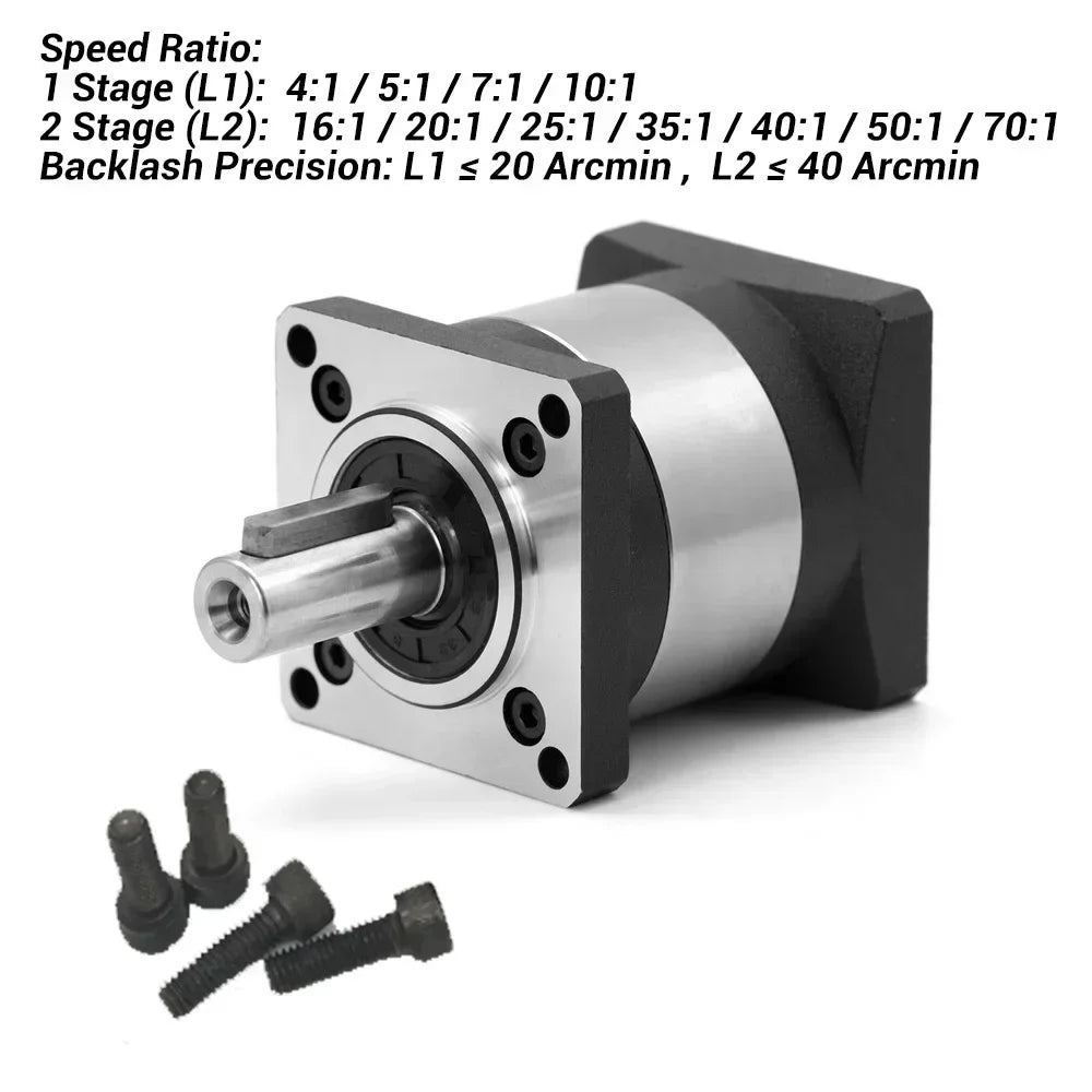 Nema 23 Planetary Gearbox 100:1 6.35mm Input 14mm Output