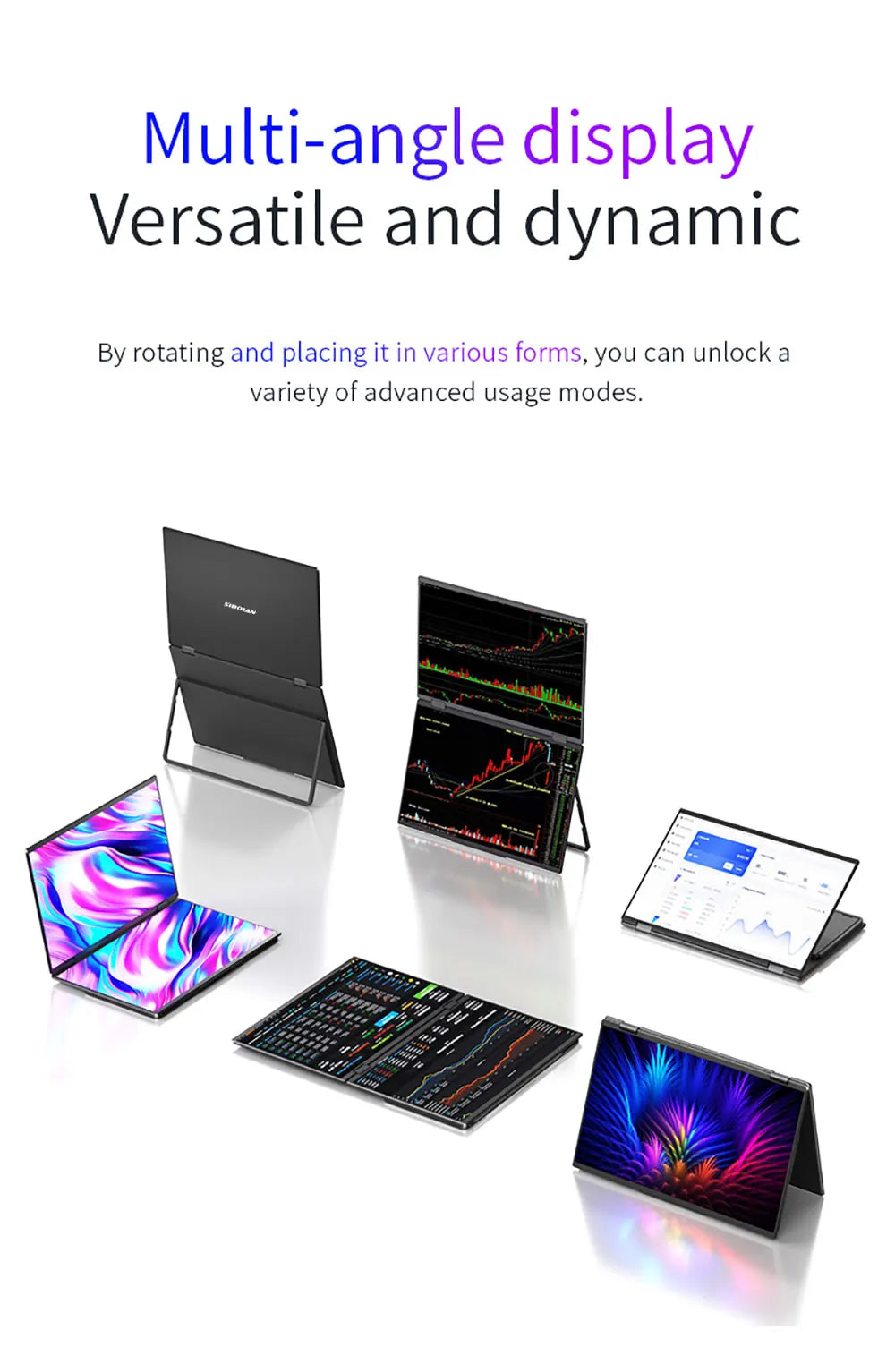 16" Portable Dual Screen Monitor 2.5K USB-C HDMI