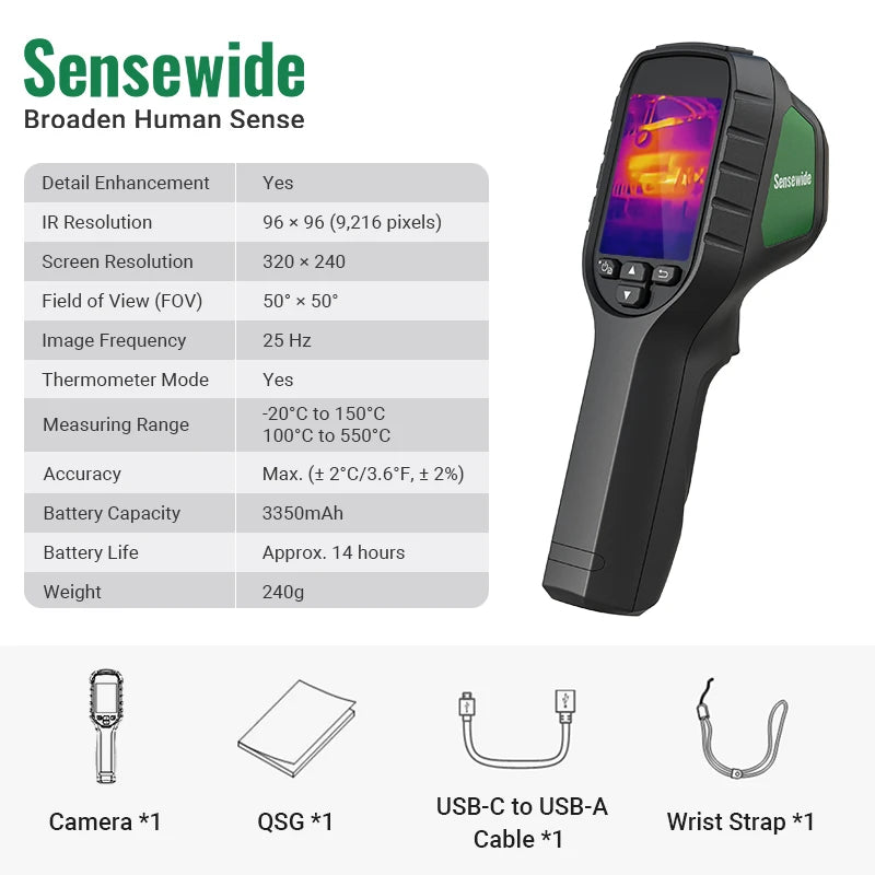 Professional Thermal Imaging Camera 640x480 25Hz 64GB