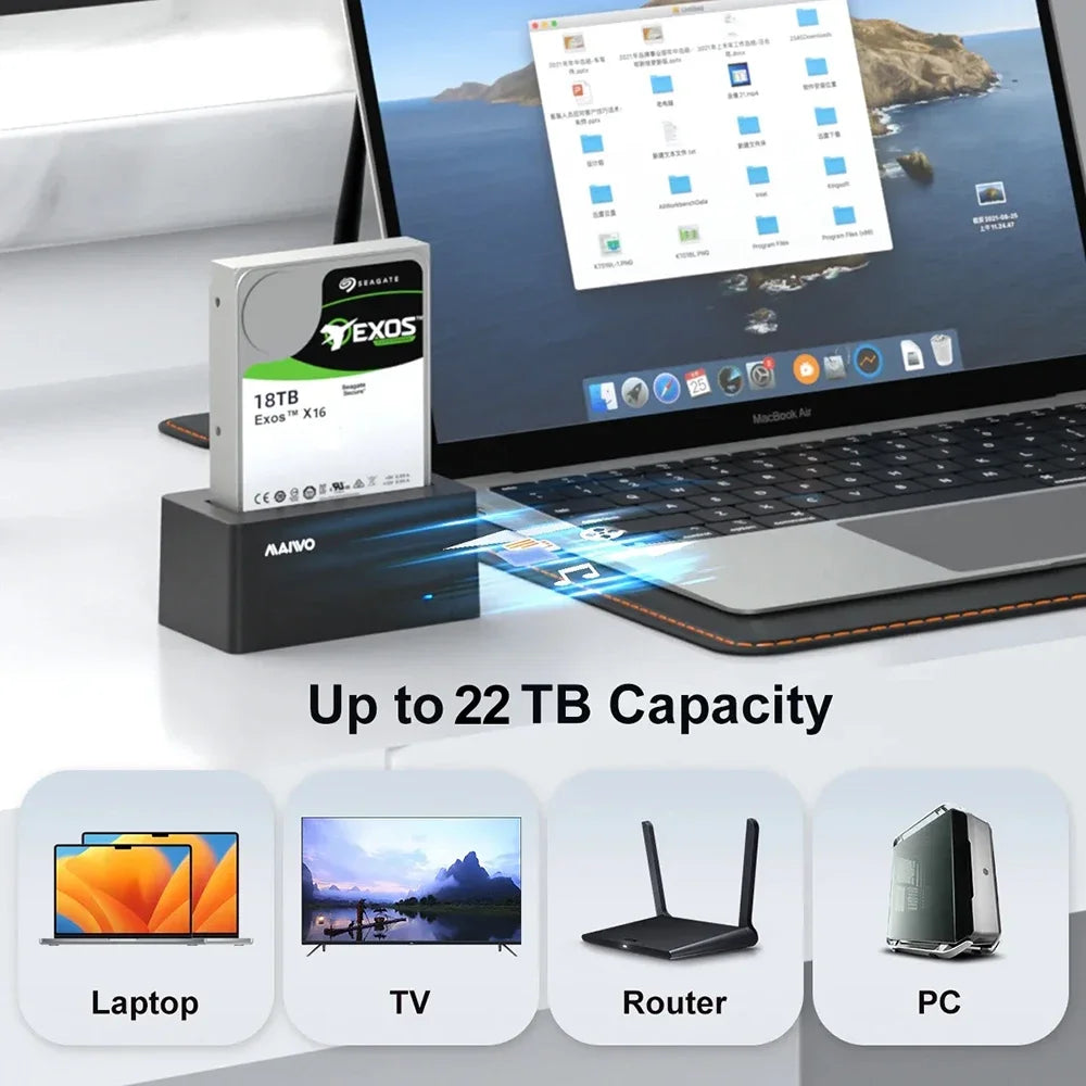 5Gbps HDD Docking Station 2.5/3.5 SATA USB Adapter