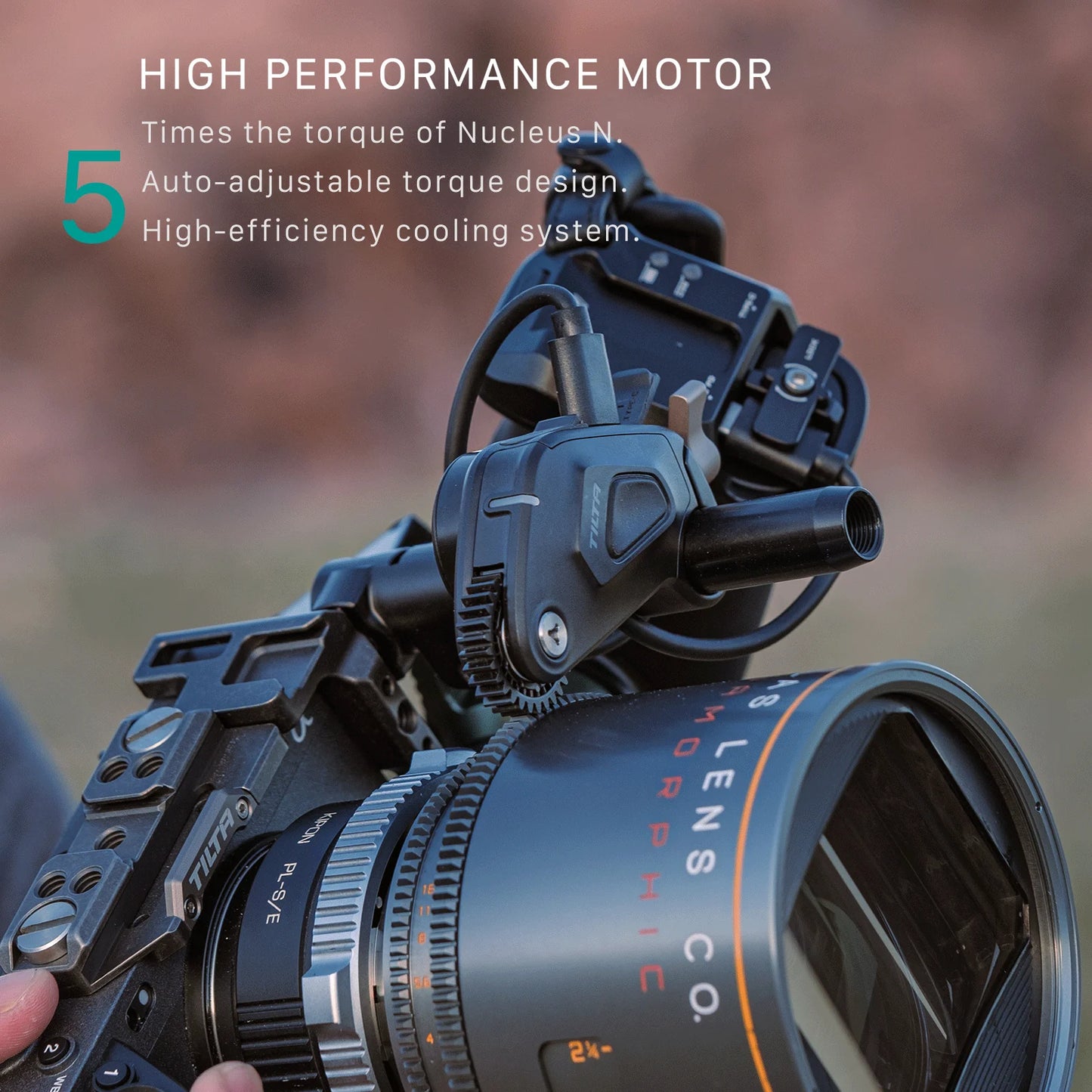Rechargeable Wireless Lens Motor with Follow Focus