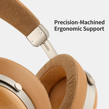 Premium Beechwood Over Ear Hi-Fi Headphones 50mm Drivers