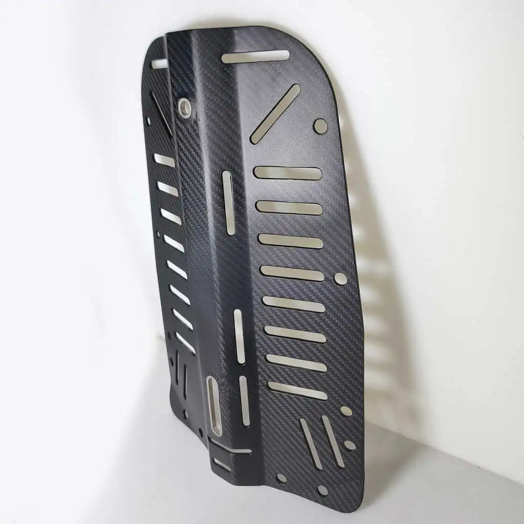Compact Carbon Fiber Dive Backplate for Cave Divers