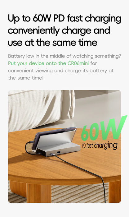 60W USB-C PD Fast Charger with USB 3.0 Hub
