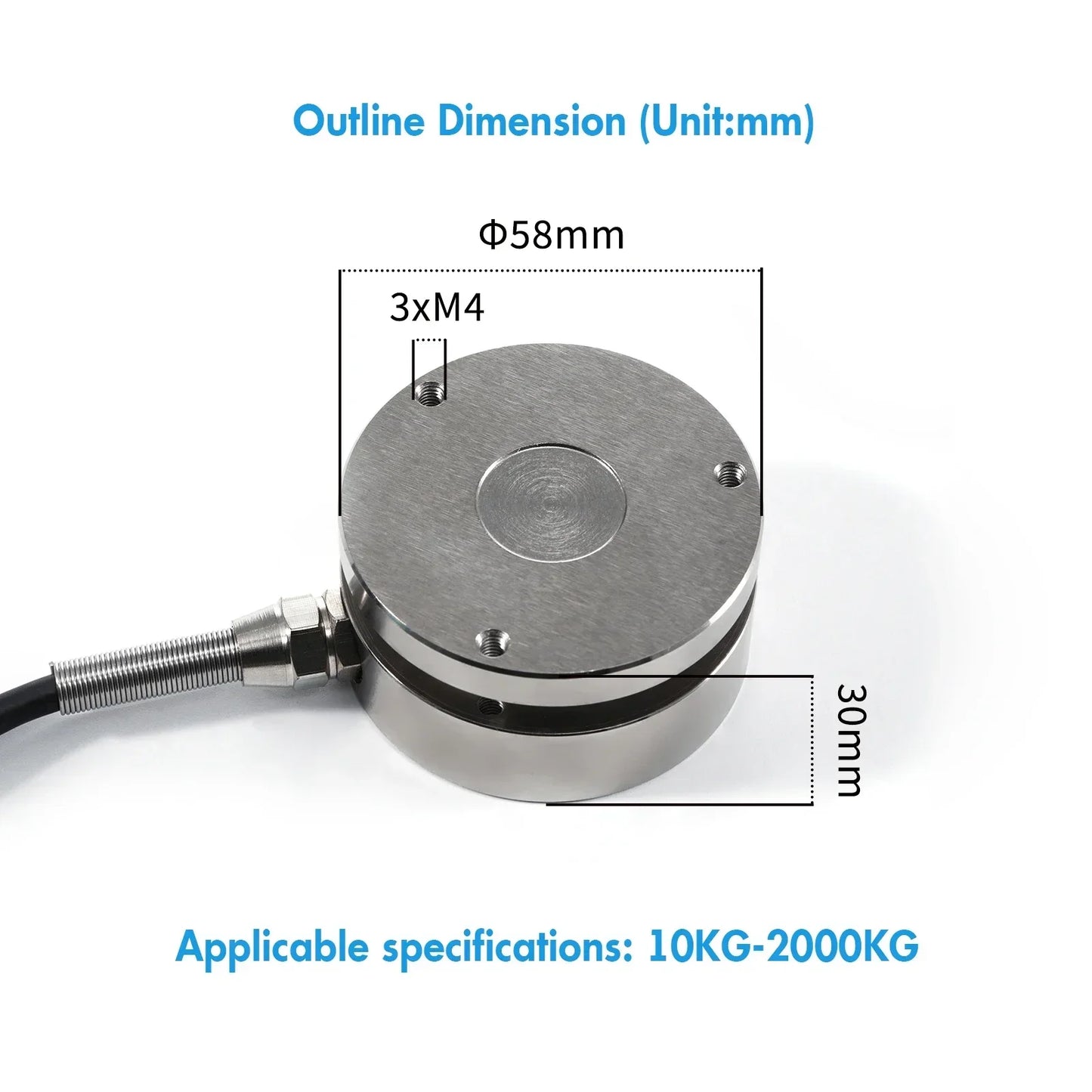 3000KG Compression Scale Sensor with LCD Display