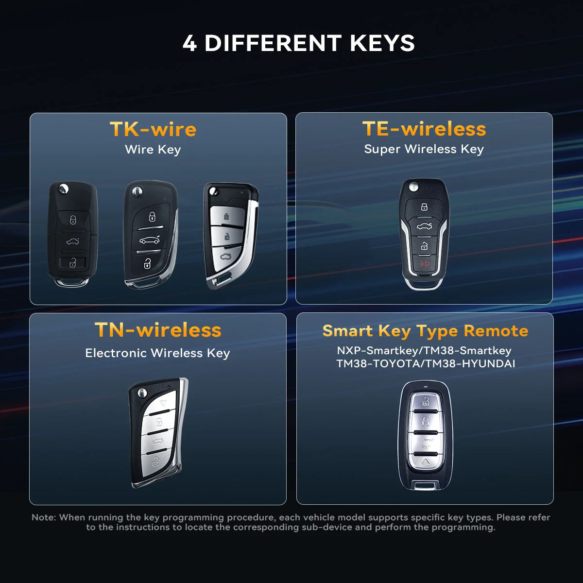 Car Key Programmer with Frequency Detection and 6 Keys