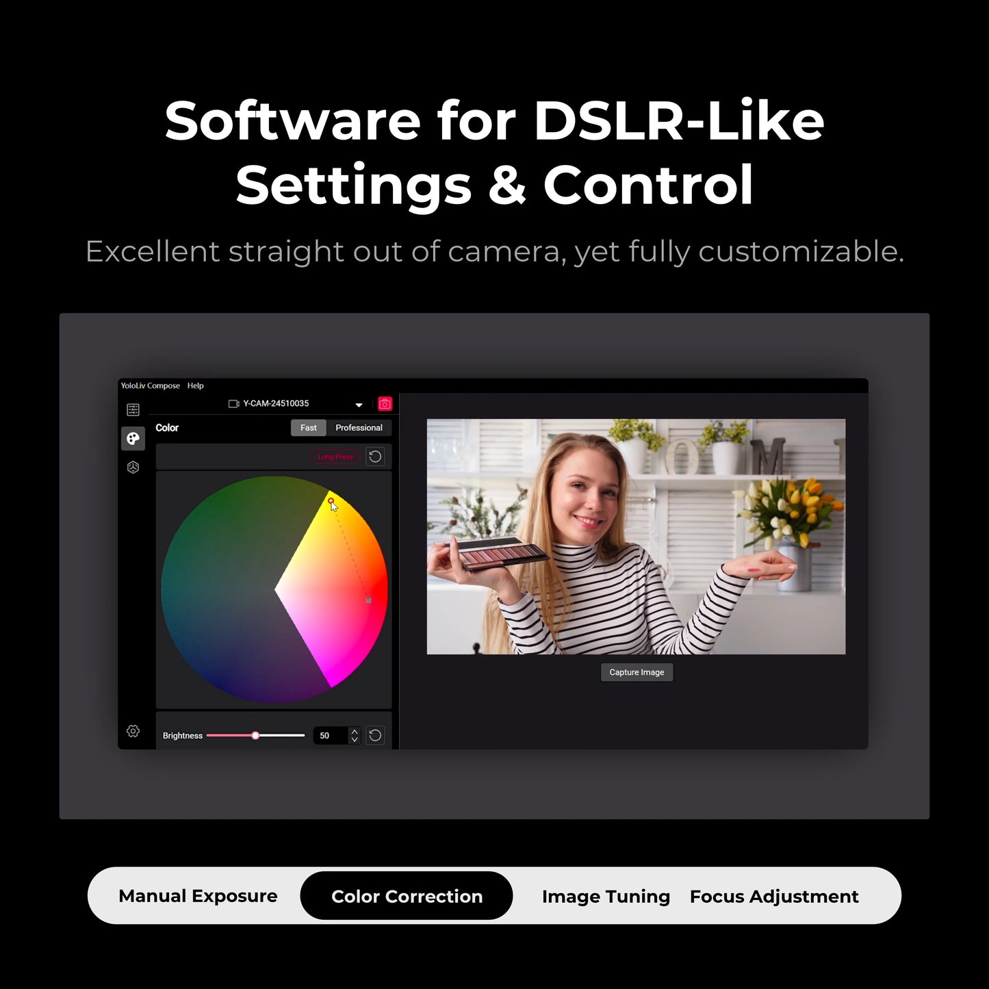 AI 4K Live Streaming Webcam HDR 1080p60