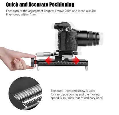 Adjustable Camera Rail Slider Desktop Macro Photography