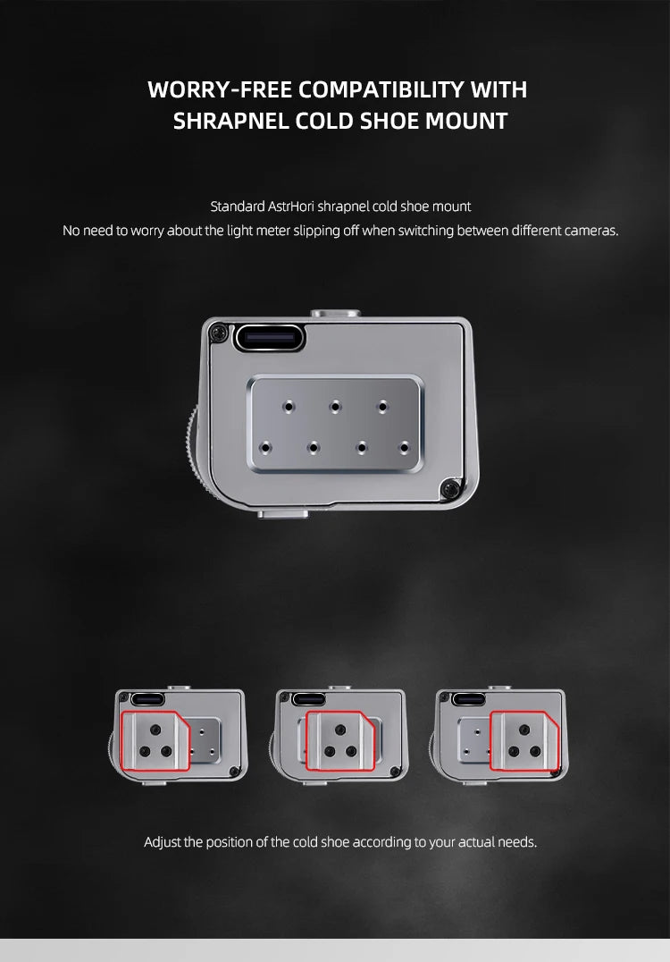 Camera Light Meter with Dual Dials for DSLR Photography