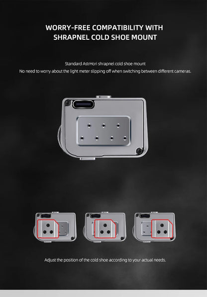 Camera Light Meter with Dual Dials for DSLR Photography