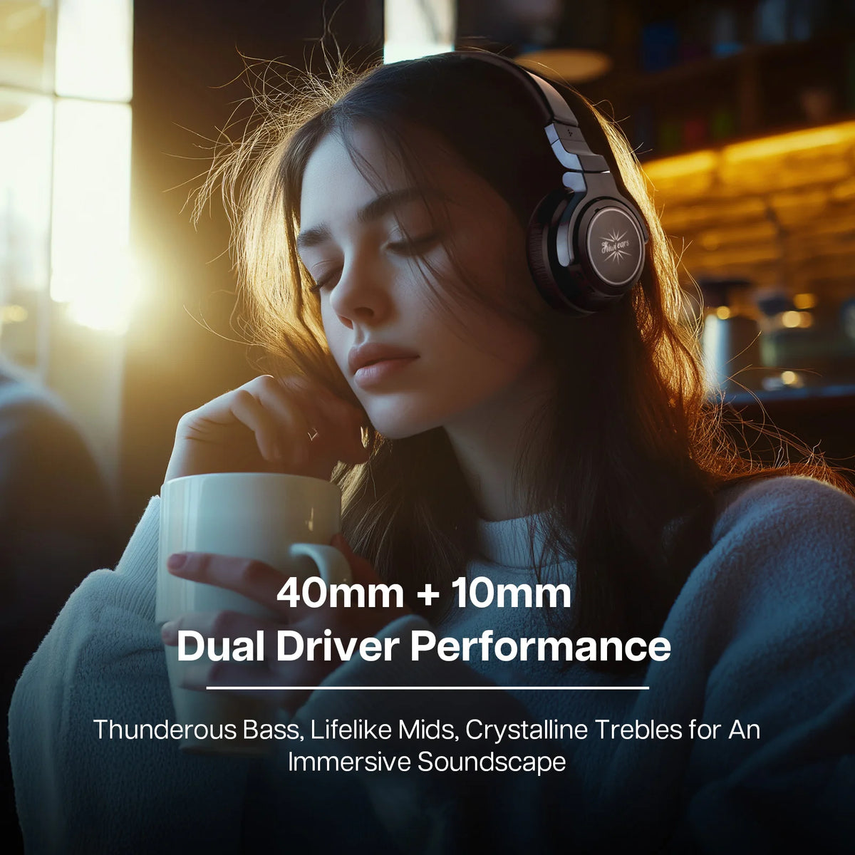 Wireless ANC Headphones with Coaxial Drivers Bluetooth & Wired