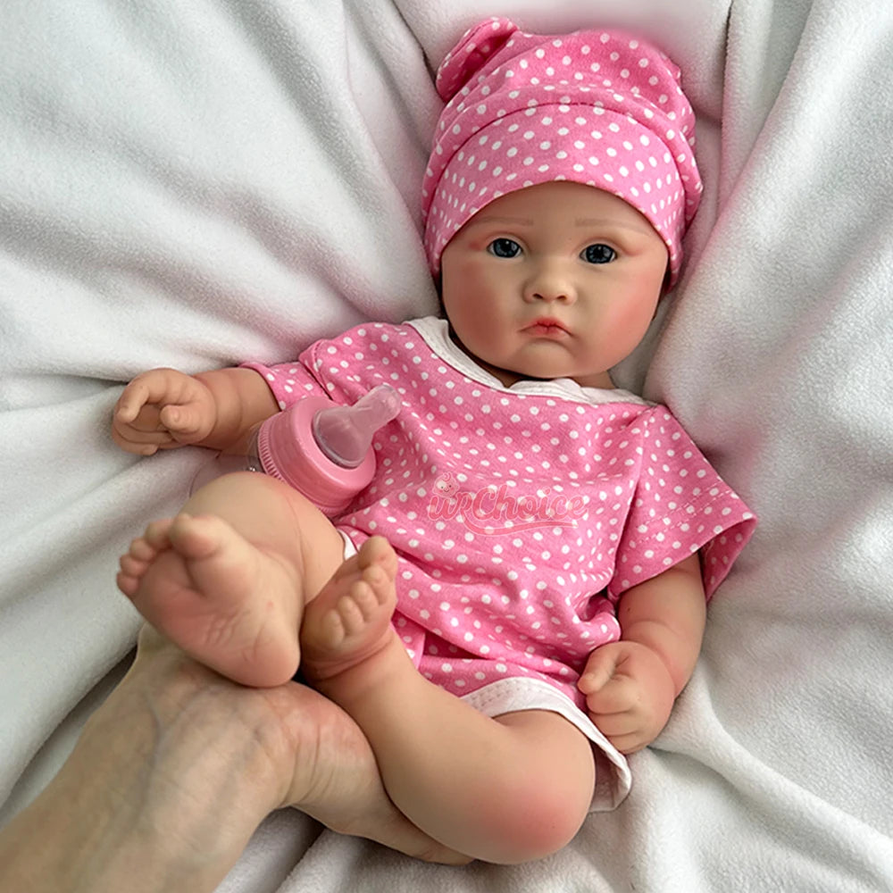 45cm Lifelike Silicone Reborn Baby Doll Painted