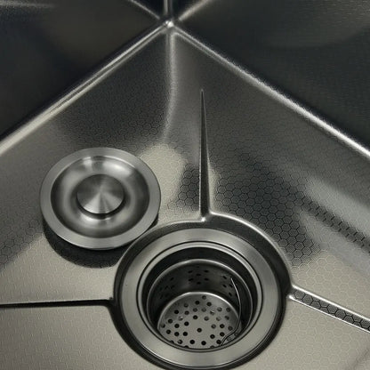 75x46cm Stainless Steel Kitchen Sink with Waterfall Faucet