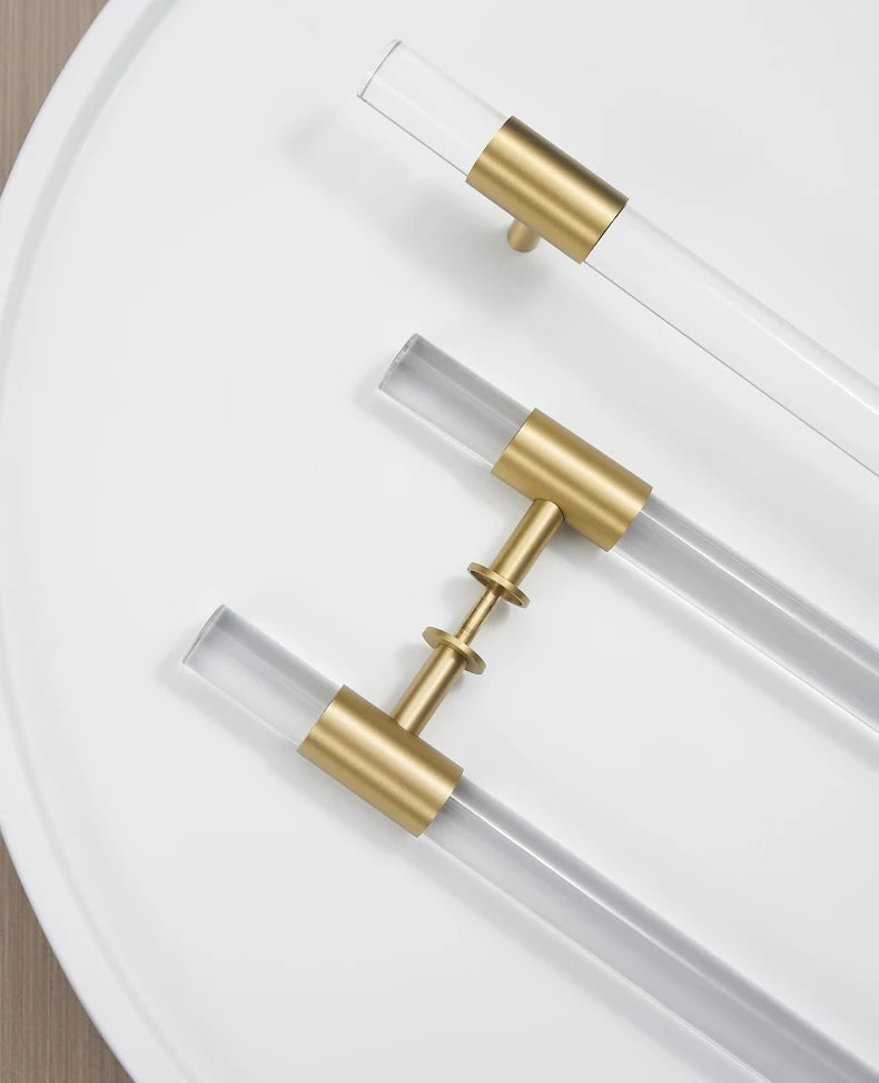 Matt Gold Brass Door Handle Double Door Pull Handle P2-SB-6XL