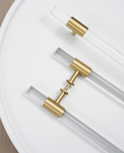 Matt Gold Brass Door Handle Double Door Pull Handle P2-SB-6XL