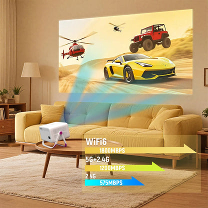 Portable 1080P Projector with Auto Focus Android 11