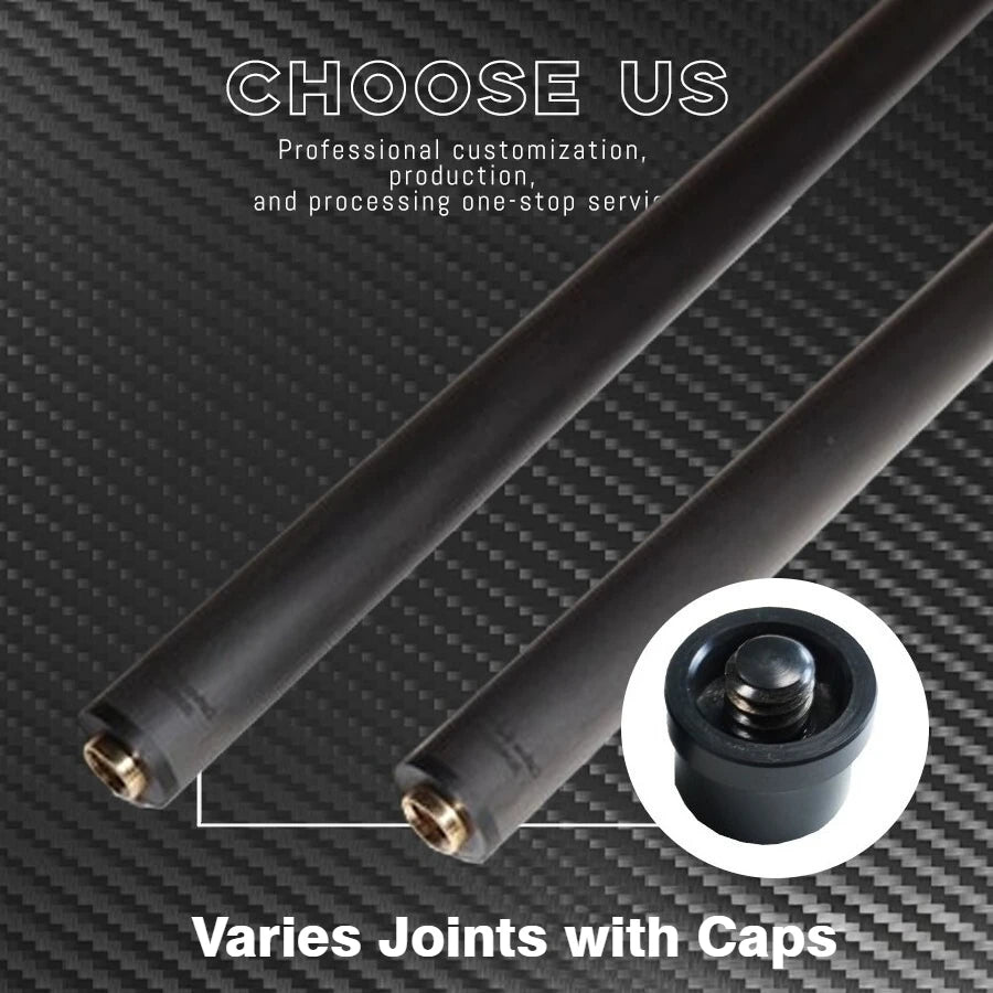 12.4mm Carbon Fiber Pool Cue Shaft Low Deflection