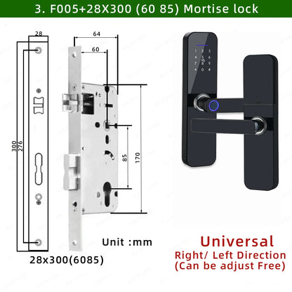 Smart Door Lock Tuya WiFi Fingerprint Password App Keyless Entry