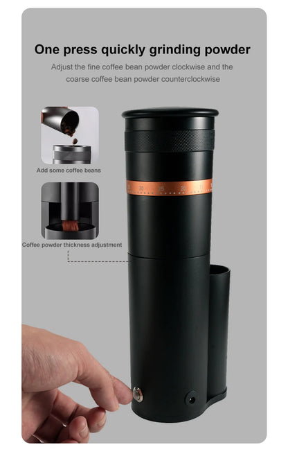 48mm Espresso Burr Coffee Grinder Cold Brew Compatible Grey