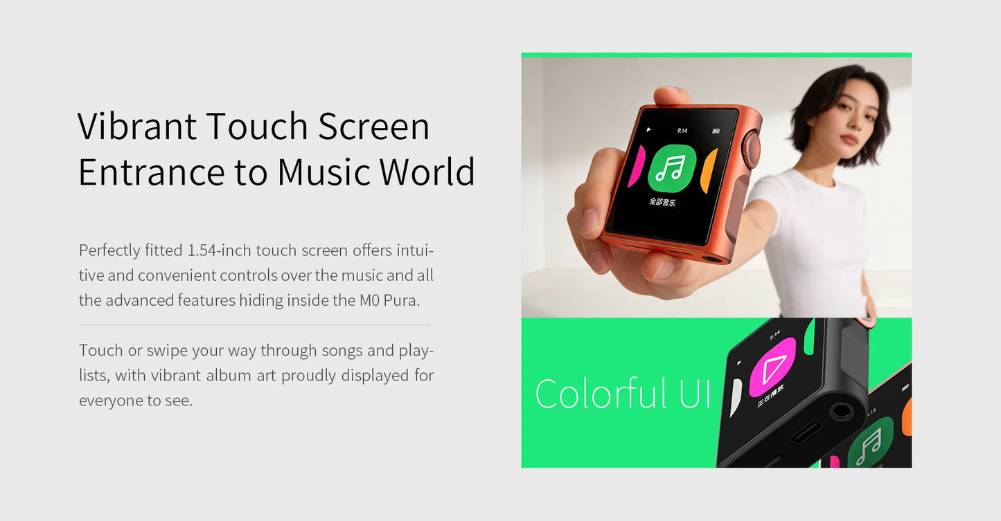 Portable Hi-Res Lossless Music Player Dual DAC Bluetooth LDAC
