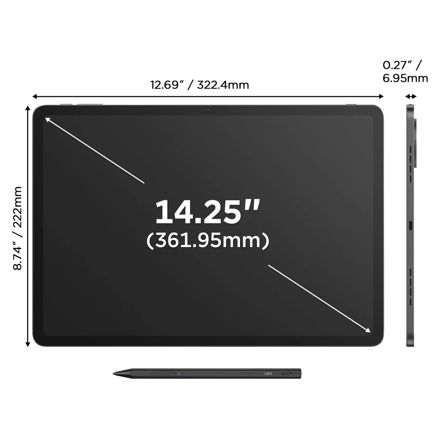 14.25" 2.4K Graphics Tablet with Android 14