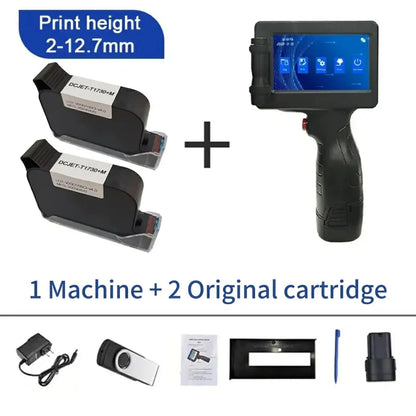 Handheld Inkjet Printer 12.7mm Date Code QR Logo Printing