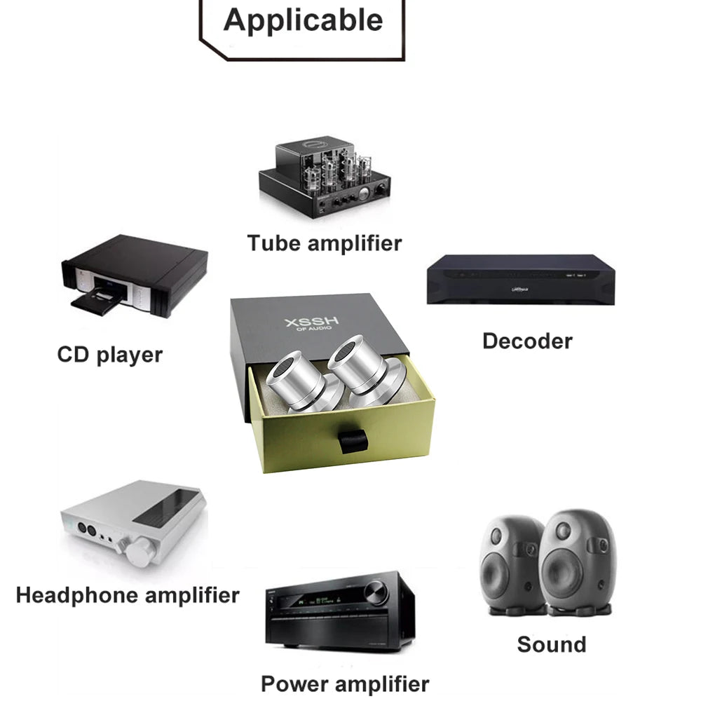 Large Ceramic HiFi Isolation Feet 4-Pack for Audio Gear