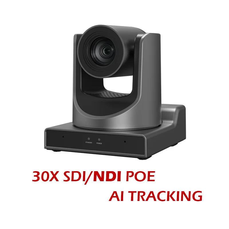 30X NDI PTZ Camera AI Tracking Live Streaming