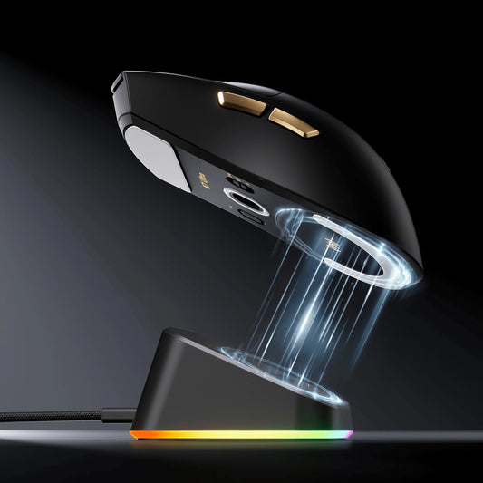 Lightweight Wireless Gaming Mouse Pink with Charging Dock