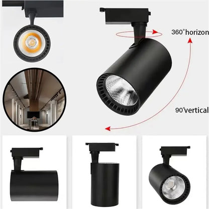 10PCS White LED Track Spotlights Super Bright Ceiling Lamps