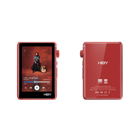 Portable Red Hi-Res Music Player Bluetooth WiFi MQA