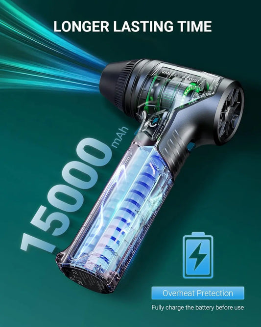 Rechargeable Electric Air Duster 3-Gear High Pressure Blower