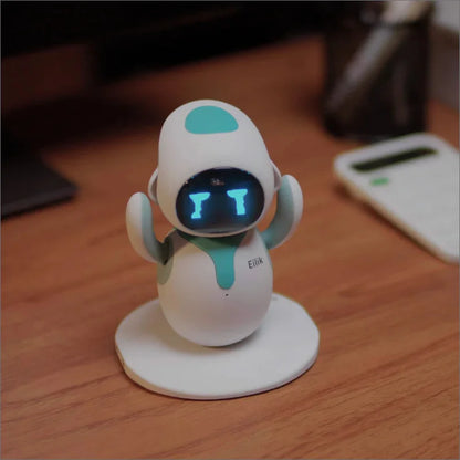 Sky Blue Smart AI Robot with Touch Interaction