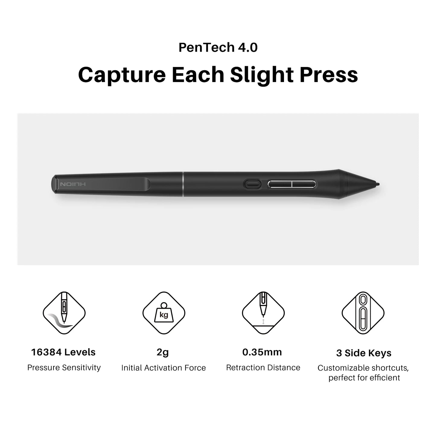 13.3 Inch Drawing Display Tablet 16384 Pressure Black
