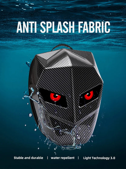 Large Carbon Fiber LED Hard Shell Backpack for Travel